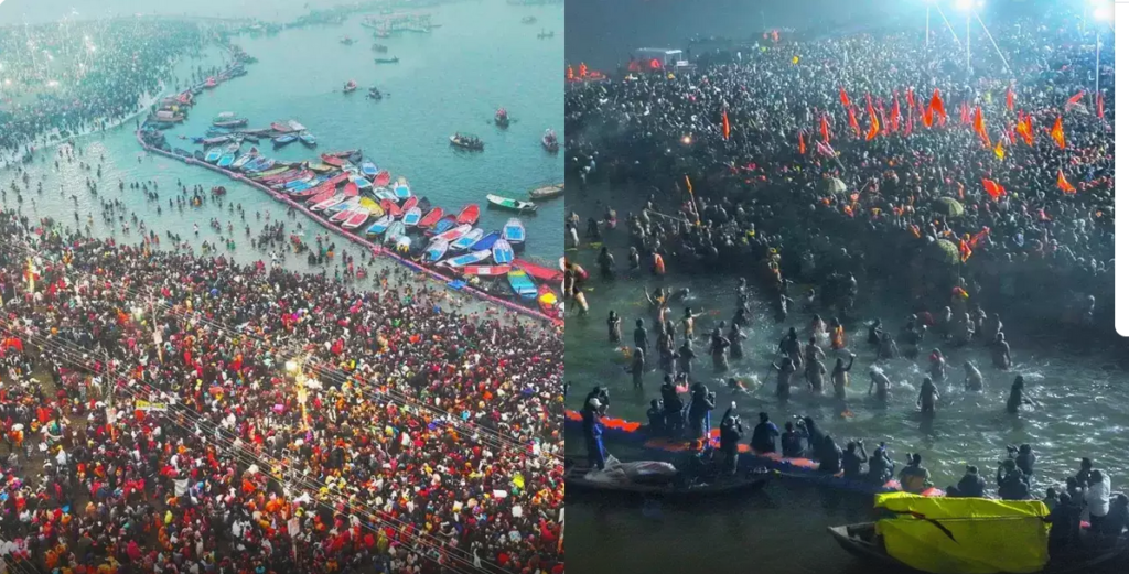 महाकुंभ में 43वें दिन भी श्रद्धालुओं का उत्साह